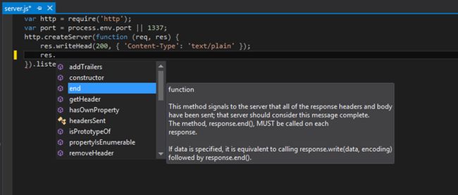 Visual Studio Intellisence Experience